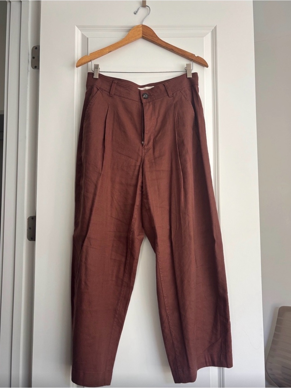 Everlane Wide-Leg Trousers in Deep Brown